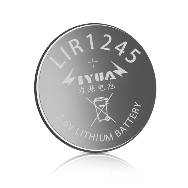 定制lir1245纽扣电池tws蓝牙耳机锂离子充电电池3.6v扣式纽扣电池