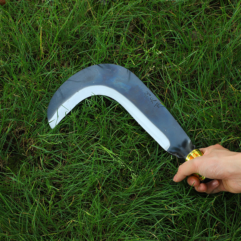 厂家现货供应大7字柴刀 农用割草刀 锰钢收割园林刀可定做