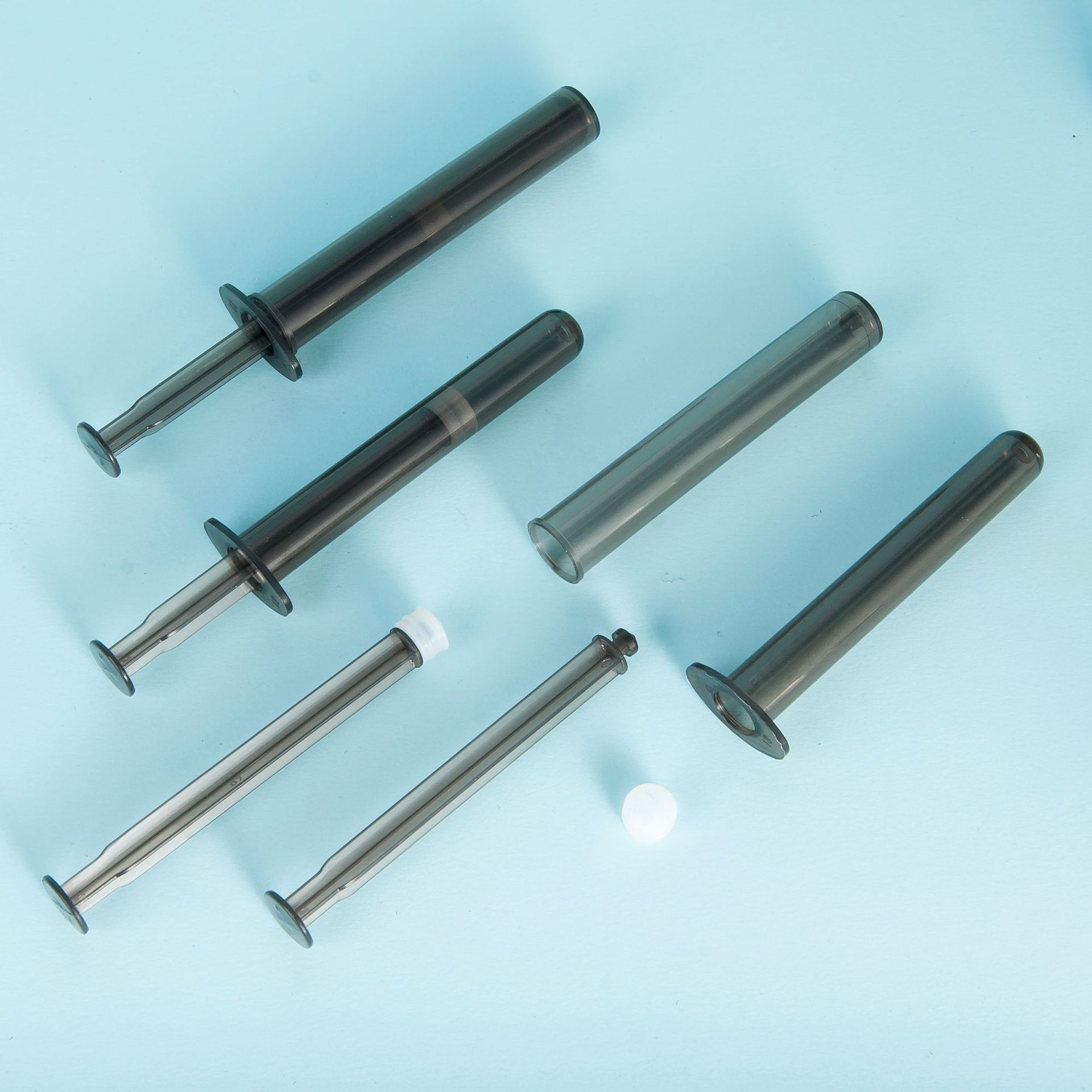 厂家直销妇科推注器推片剂栓剂管妇科给药器pe塑料黑色短帽给药器