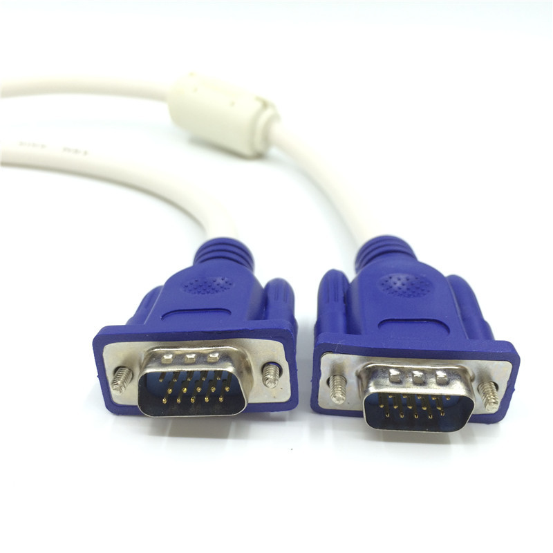 笔记本电脑显示器连接线数据传输线三排15针vga公对公视频线20米
