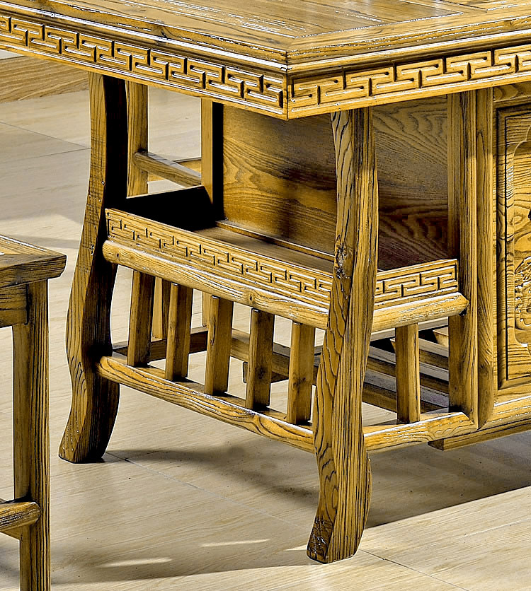 特价全实木茶桌椅组合中式泡茶桌仿古茶台南榆木古典茶艺桌喝茶桌