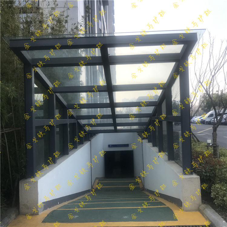 苏州上海人防出入口汽车出入口钢结构雨蓬阳光房设计施工楼梯扶手