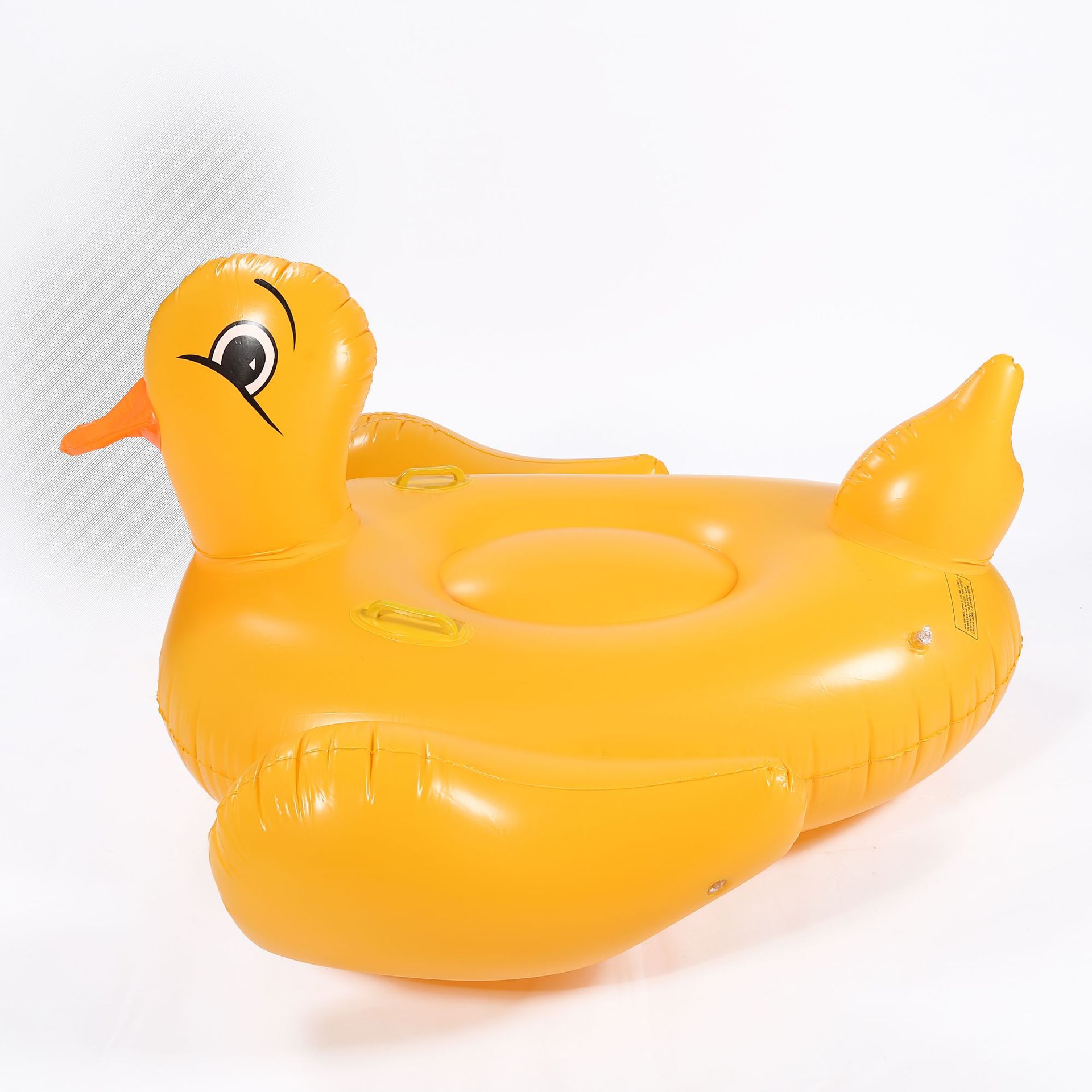 pvc充气大黄鸭游泳圈坐骑成人水上浮床浮排充气玩具泡坐骑