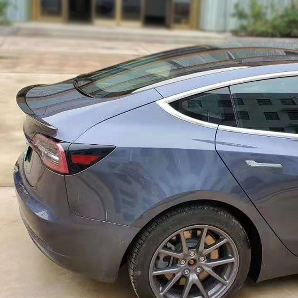 适用于tesla特斯拉model3碳纤维尾翼定风翼外饰改装包围配件装饰