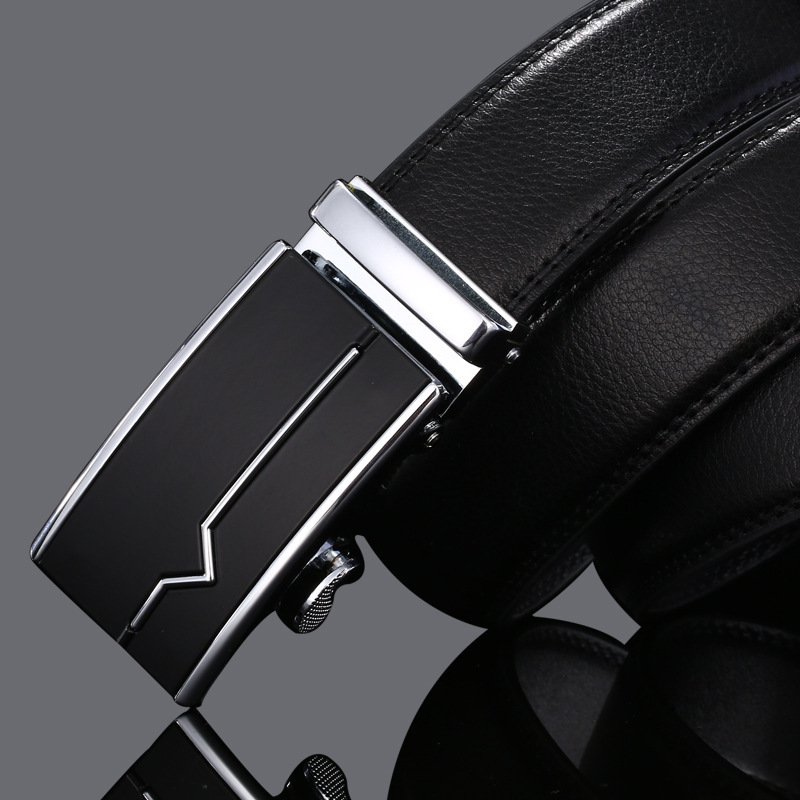 Extended Men's Leather Belt Wholesale Automatic Leather Buckle Cowhide Belt Men's Business Gifts Casual Belt Manufacturer