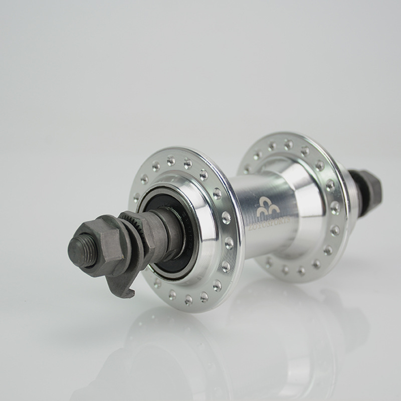 实心轴承花鼓 山地自行车单牙纹前花鼓 28孔32孔36孔铝合金花鼓