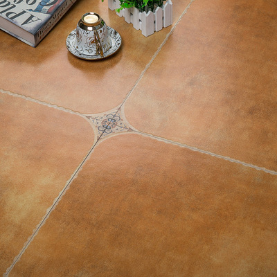 自带角花客厅复古 600x600欧式地砖 仿古砖砖仿石纹地板