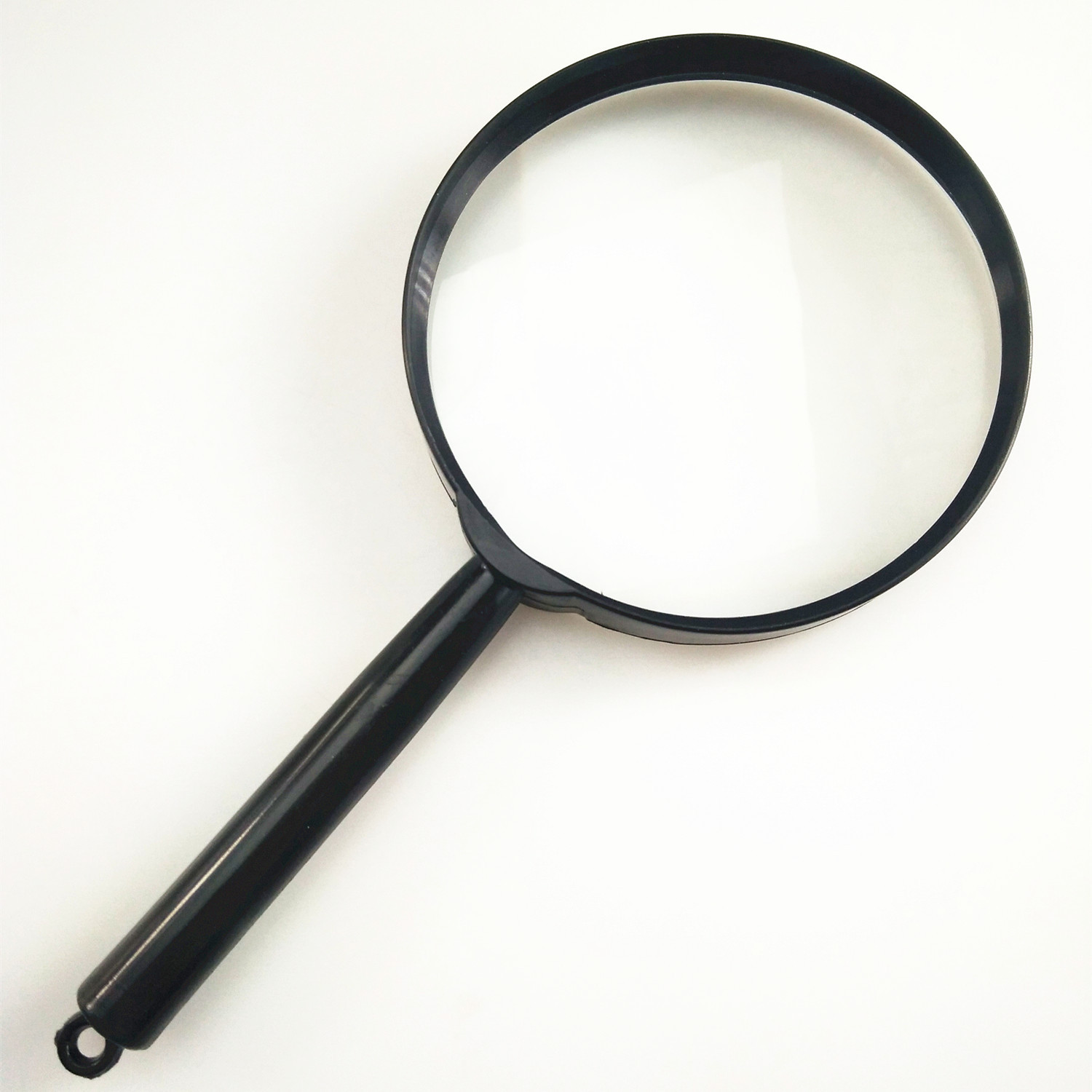 5x75塑料手持式直柄带孔放大镜阅读高清光学玻璃放大镜