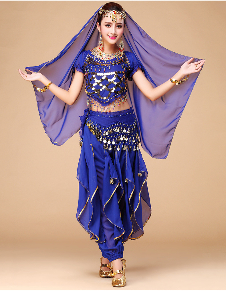 肚皮舞套装新款印度舞蹈服装演出服舞台表演服成人练习服女旋转裤