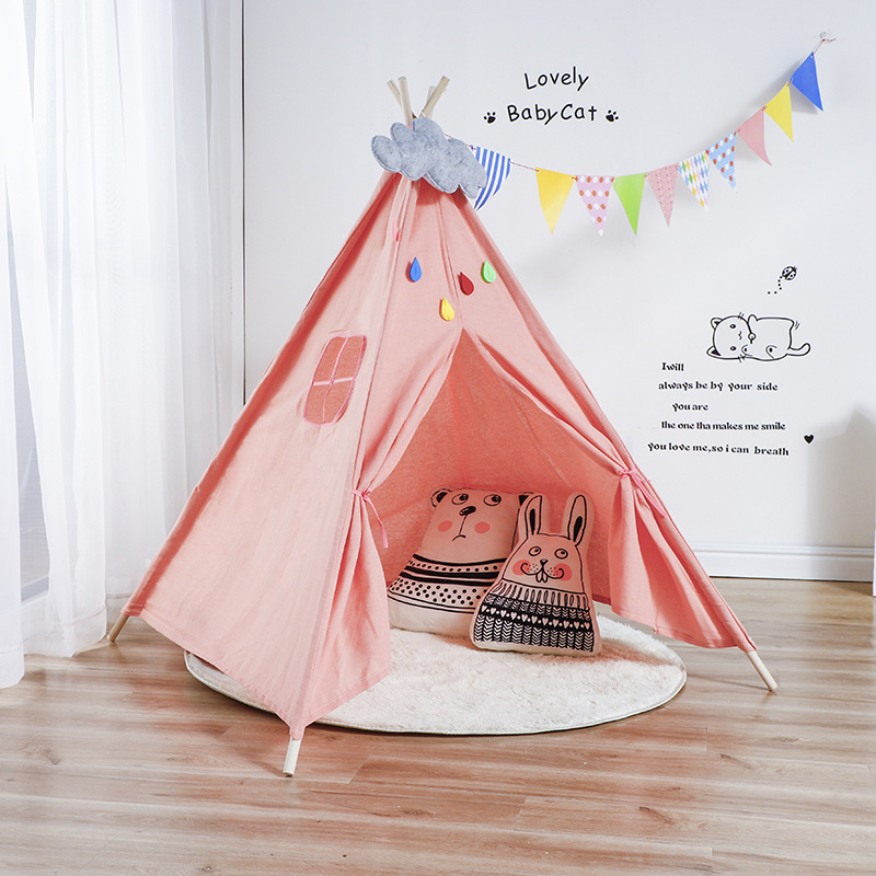 Teepee Tent for Children Boys and Girls Indoor Game House Small House Princess Castle Outdoor Picnic Outing Tent