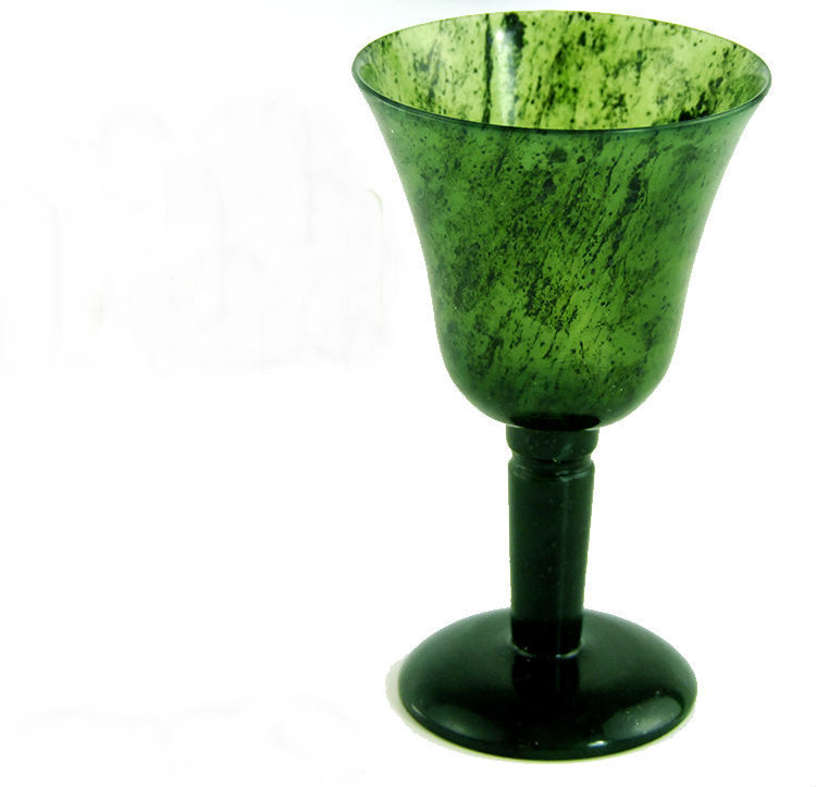 酒泉夜光杯祁连山墨玉高脚杯玉石酒具酒杯茶具