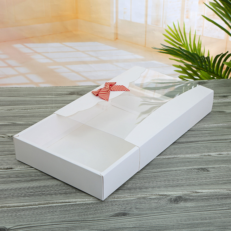 Universal Paper Box Spot Transparent Drawer Box Socks Underwear Storage Packaging Box Printed Logo