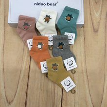 尼多熊新款8764新生儿宝宝袜 棉儿童袜可爱小熊学生袜 对袜