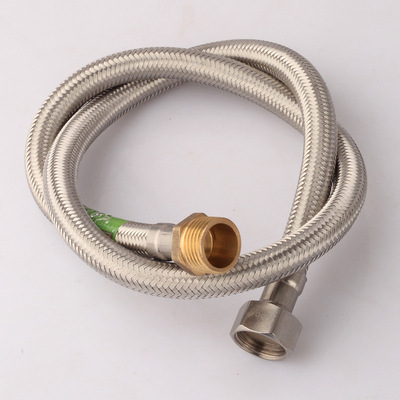 304不锈钢4分内外丝扣热水器龙头进水加长对接头延长钢丝水管软管