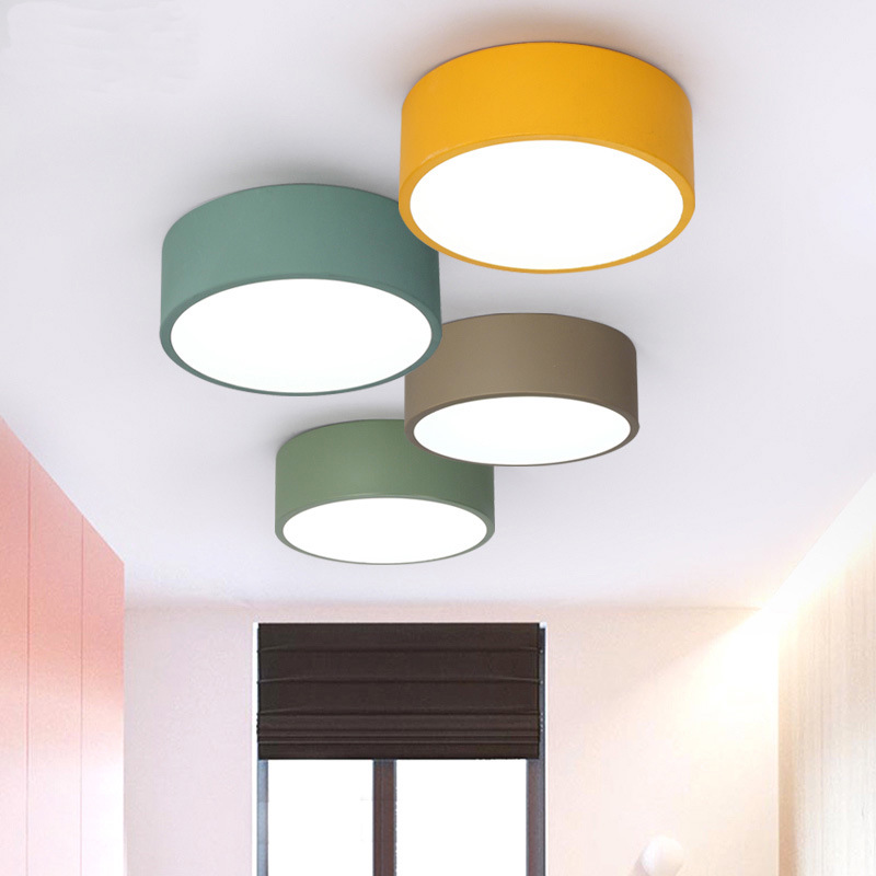 Macaron LED Ceiling Light Hallway Entrance Kitchen Bathroom Lamps Balcony Stairs Engineering Customized Aisle Light