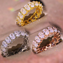 热卖爆款 欧美女士奢华锆石指环 满镶钻戒指饰品生日礼物派对珠
