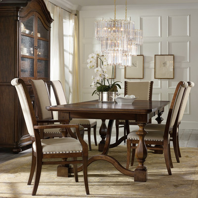 美式乡村复古长方形1.8米餐桌椅小户型样板房一桌六椅欧式餐台