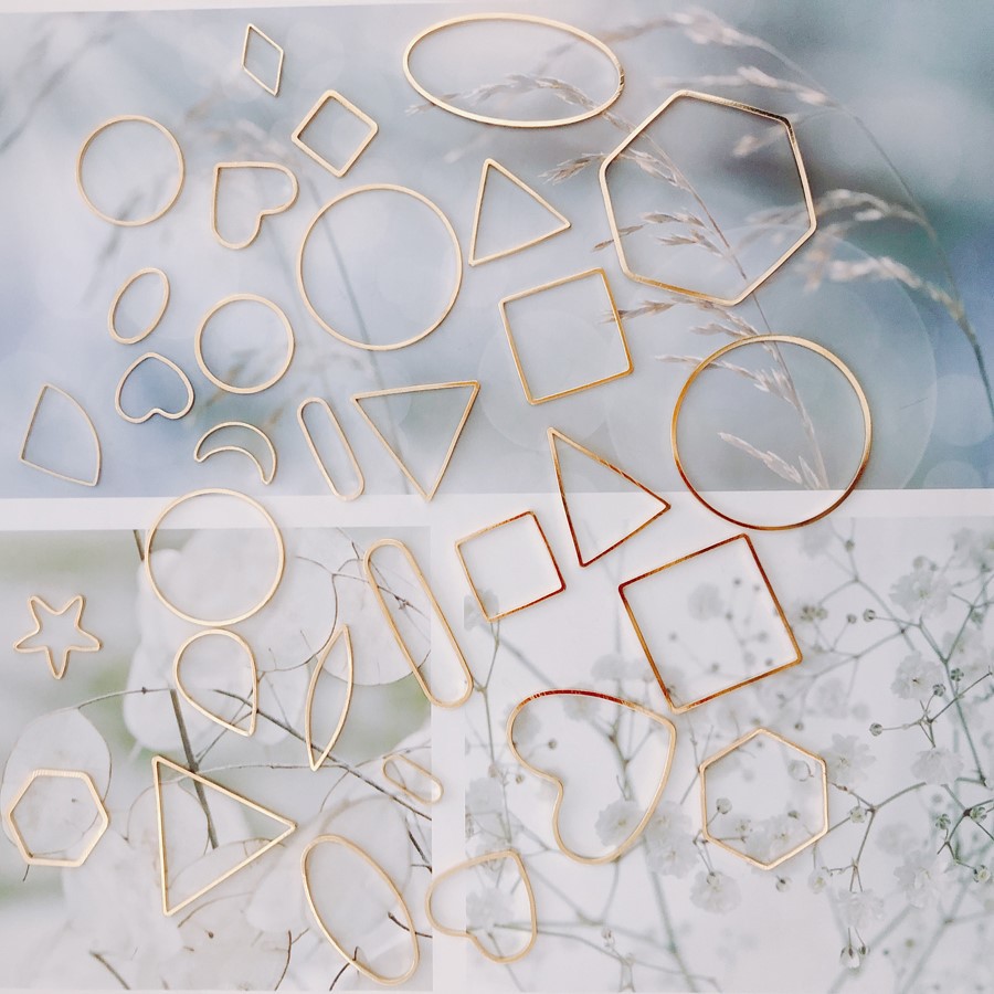 diy合金电镀配件批发 个性白k三角圆形几何图形耳饰基础配件耳饰