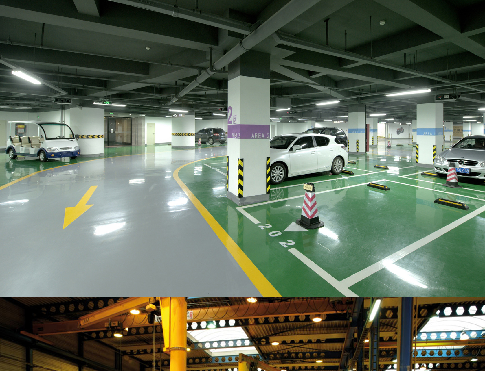 鸿旗水性环氧地坪漆车间厂房地停车场车库户外水泥地防腐树脂清漆