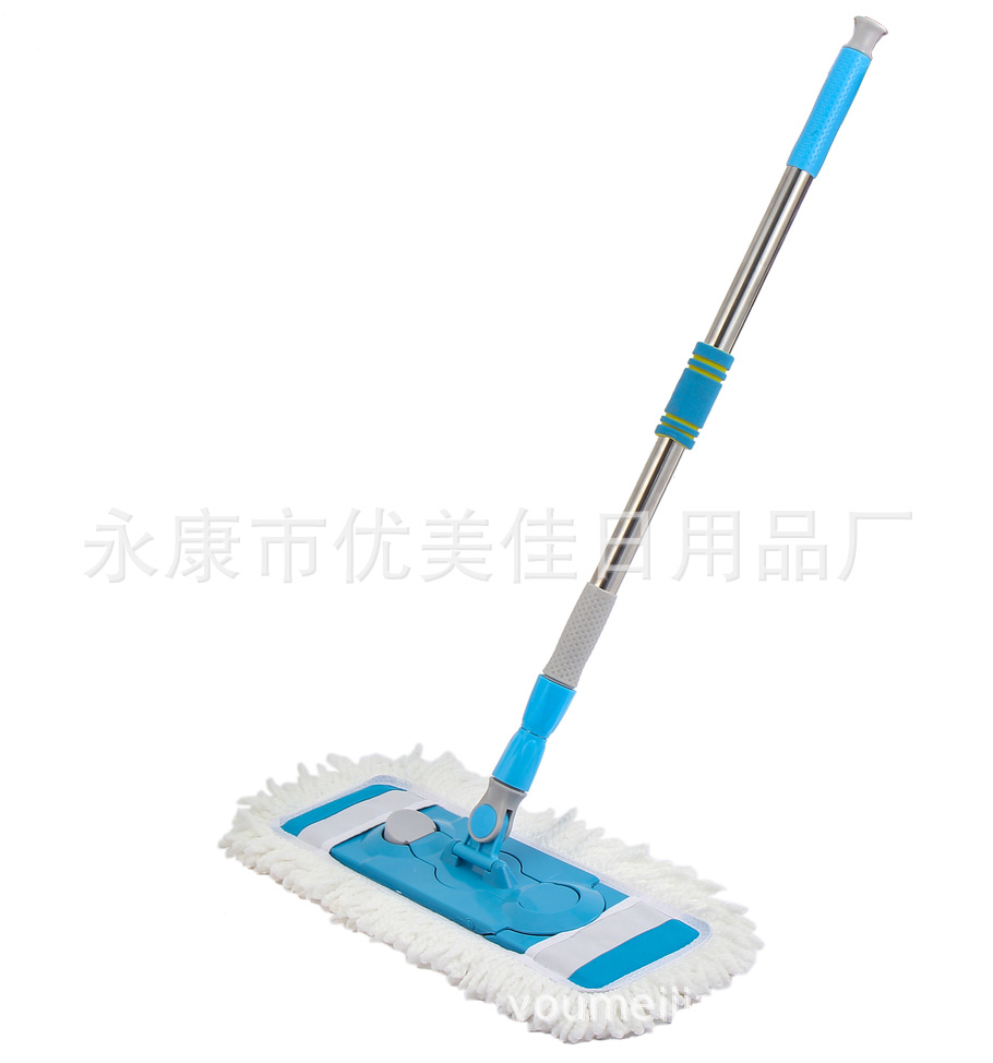 Large Flat Mop Home Wood Flooring Rotating Lazy Mop Cotton Thread Mop Wet and Dry Dust Mop Mop