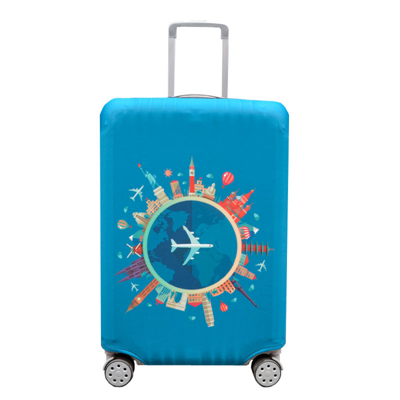 Trolley Case Sleeve Suitcase Cover Travel Suitcase Cover Suitcase Protector Protective Case Printed Pattern Solid Color Elastic Case Cover