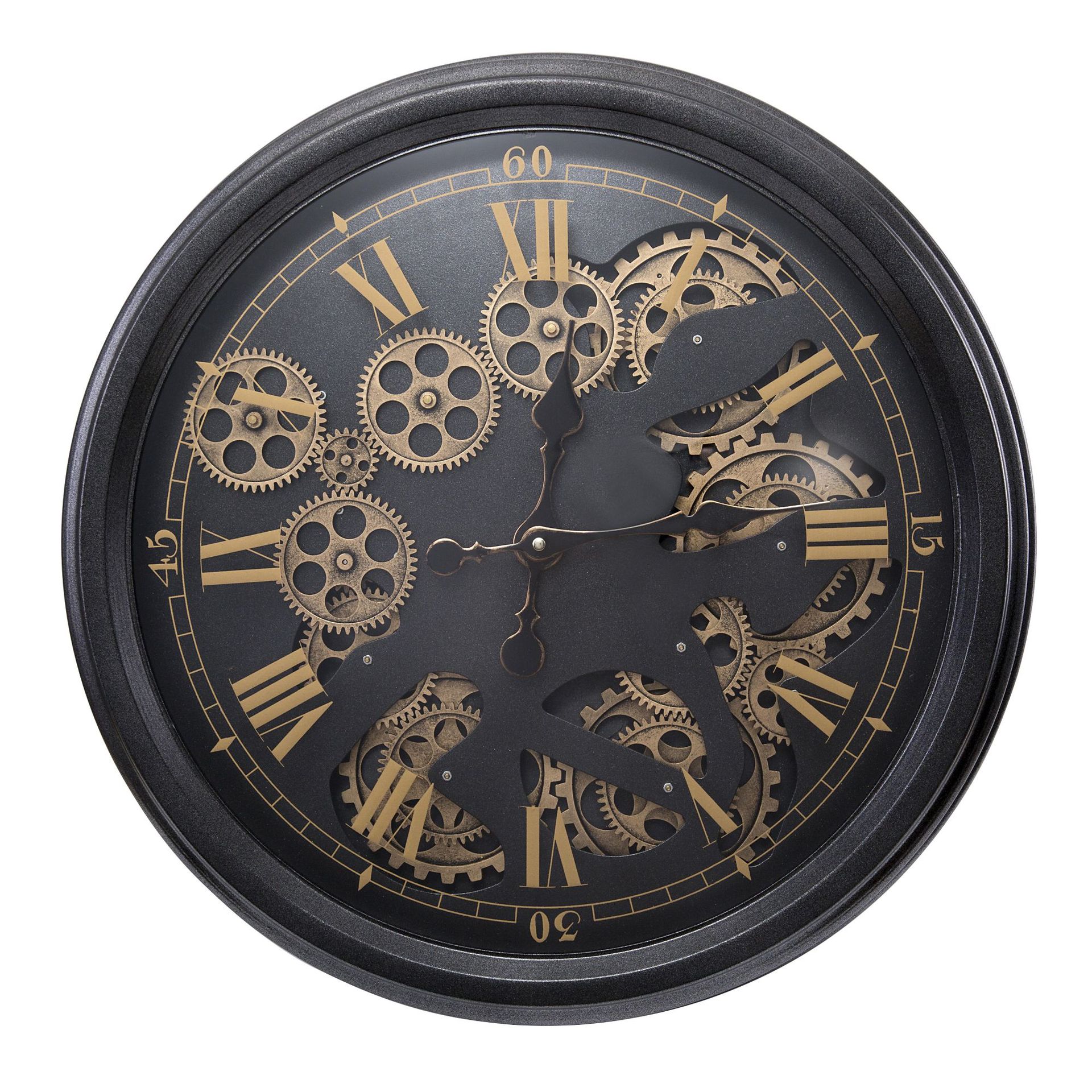 欧式工业风艺术铁艺齿轮复古挂钟店铺酒吧客厅个性装饰创意挂钟