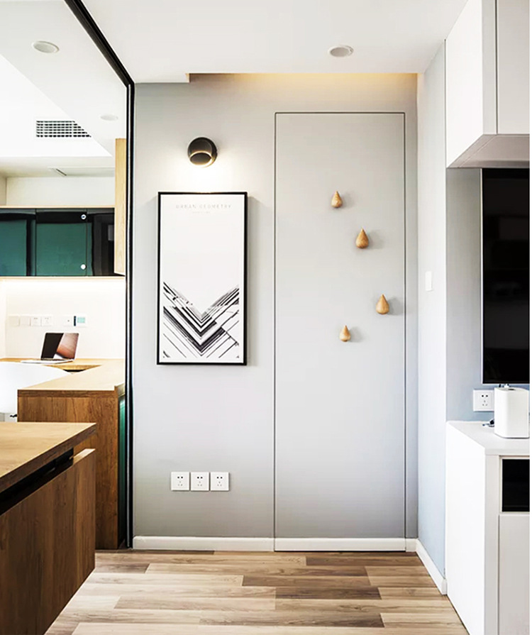 南京木门定制 客厅隐形门隐藏暗门室内密室门 背景墙门定制