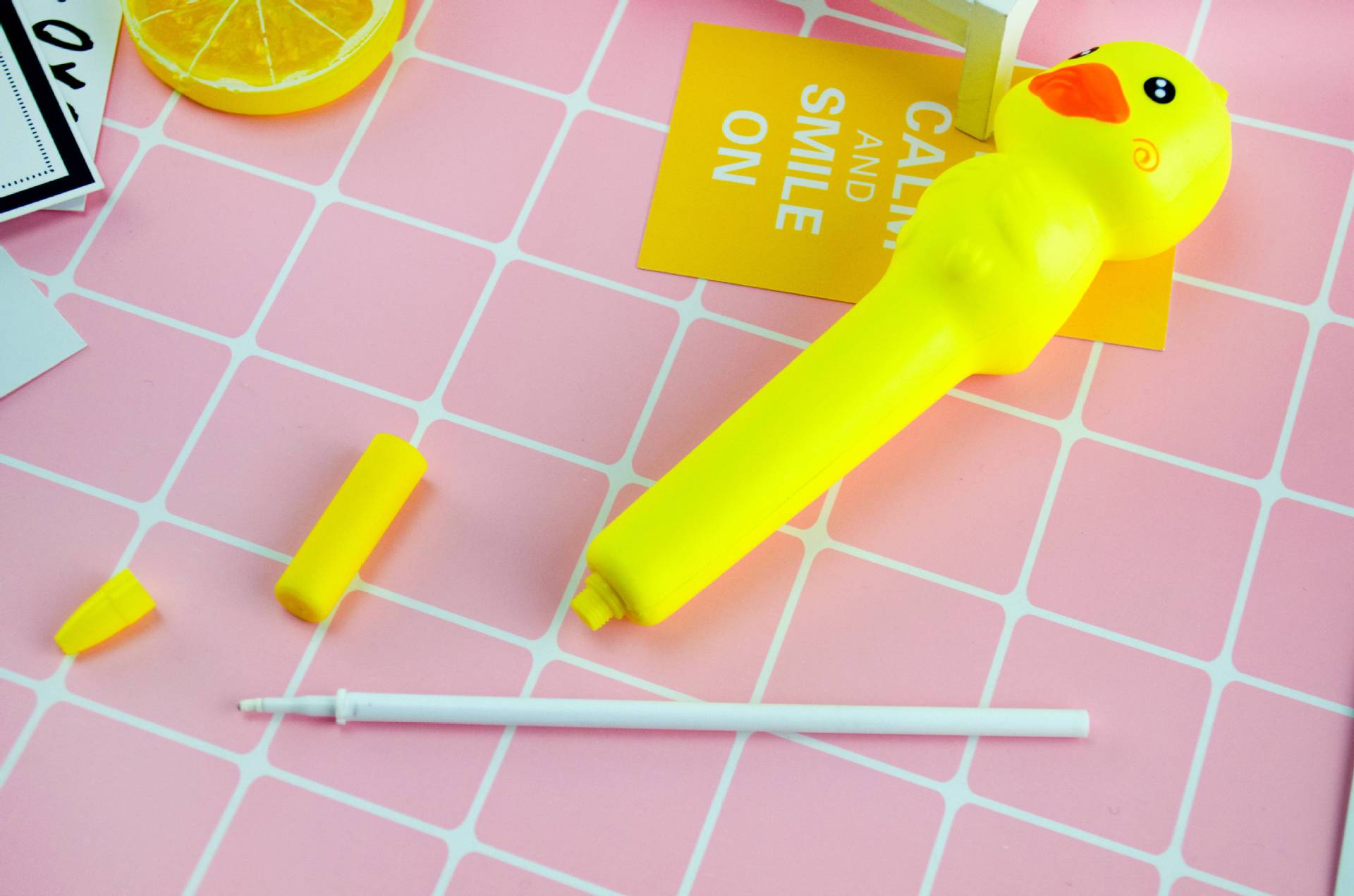 可爱卡通海绵笔减压笔捏捏乐笔解压软绵绵中性发泄笔0.5mm圆珠笔