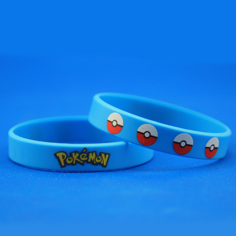 神奇宝贝皮卡丘硅胶手镯环圈pokemon go口袋妖怪宠物小精灵手腕带