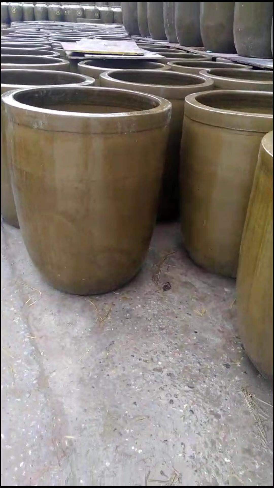 250公斤大口缸 发酵缸 500斤容量水缸 陶瓷大缸 黄釉缸