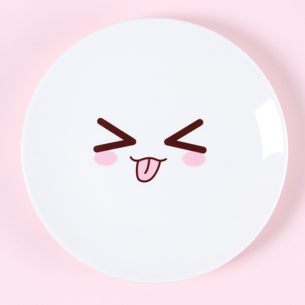 6寸ins陶瓷骨碟 萌萌哒表情盘 卡通儿童创意小吃碟子餐厅定制logo