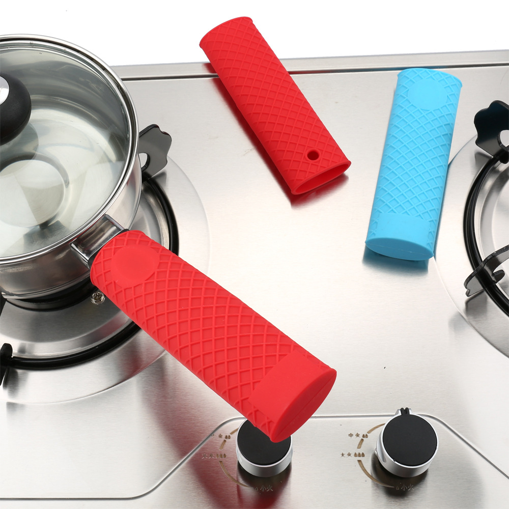 防滑手柄手夹套食品级硅胶防烫锅柄炒锅手柄把手耐高温锅柄隔热套