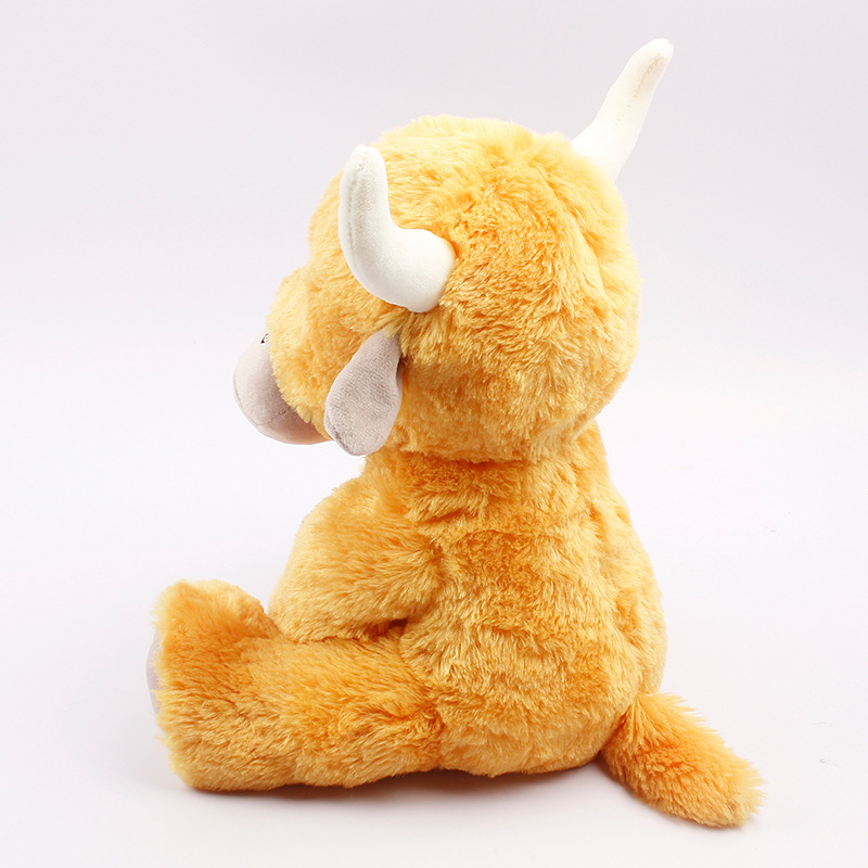 礼品公仔厂定制母婴幼儿logo环保毛绒玩具棕角毛绒牛玩偶打样制作