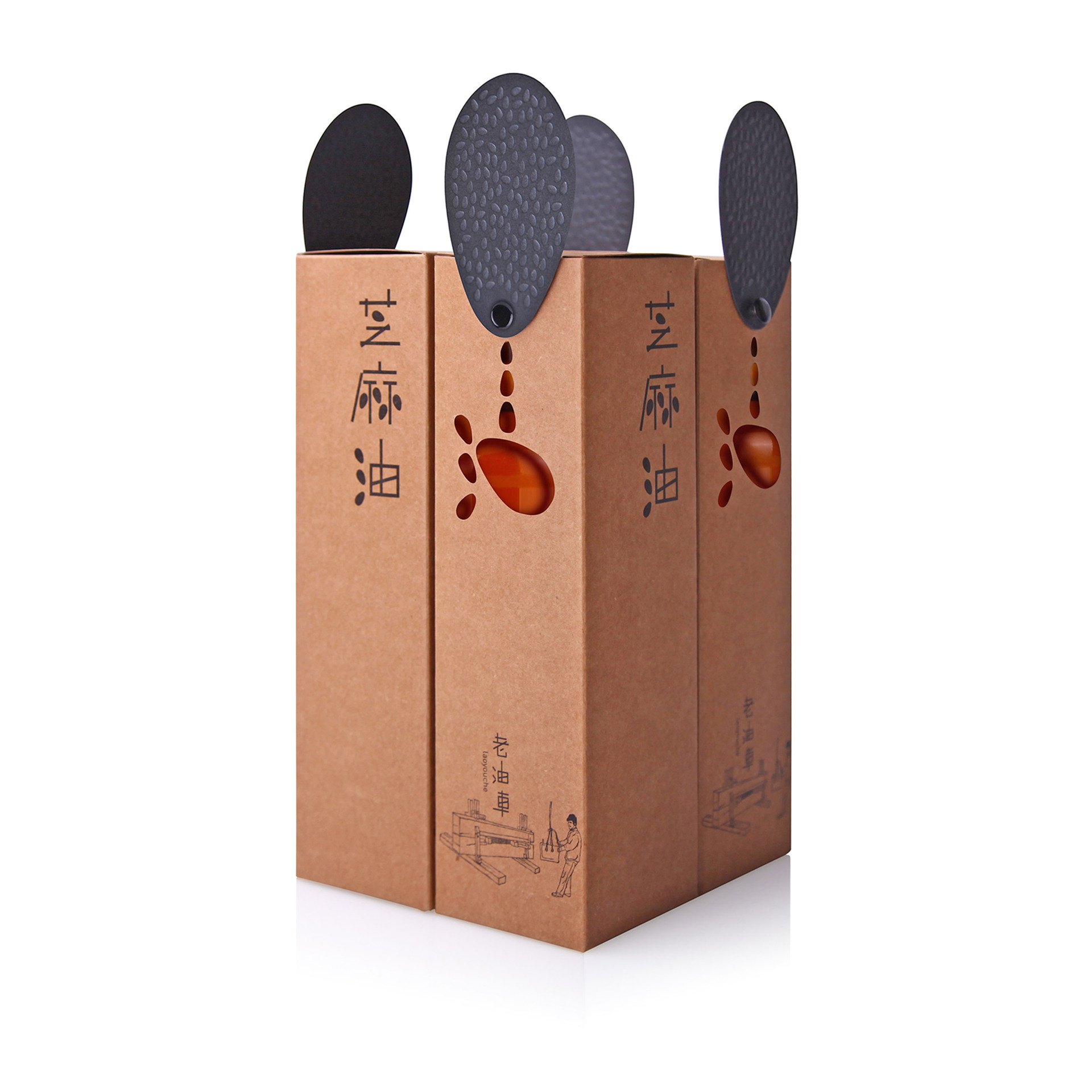 粮油礼盒定制 山茶油包装 牛皮纸食用油橄榄油芝麻油包装盒印刷