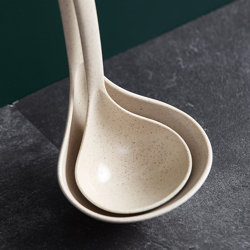 小麦秸秆长柄大小号汤勺子家用盛粥稀饭厨房日式长汤勺