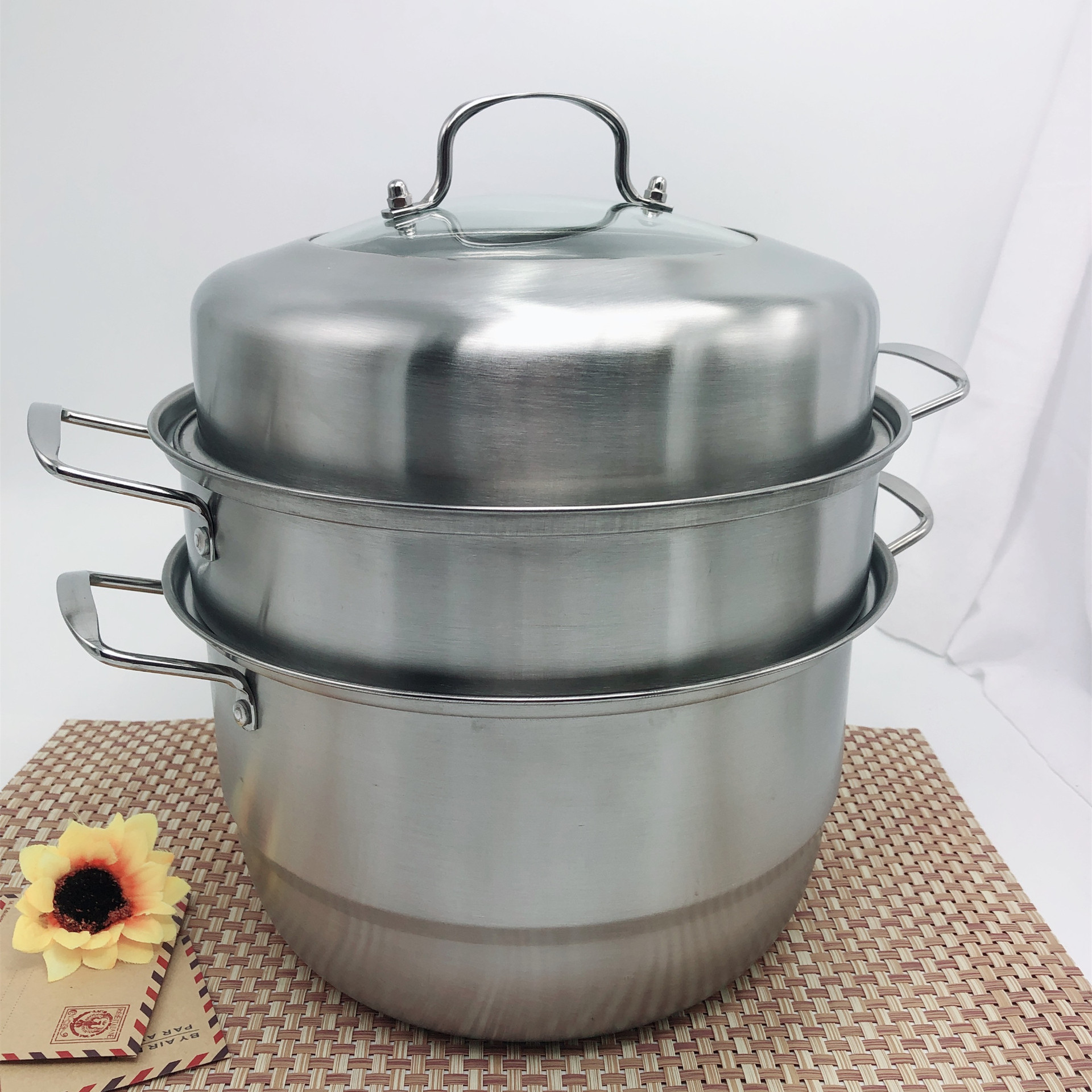 小厨仕不锈钢三层多功能蒸锅 加厚多用蒸锅开业促销礼品赠品锅具