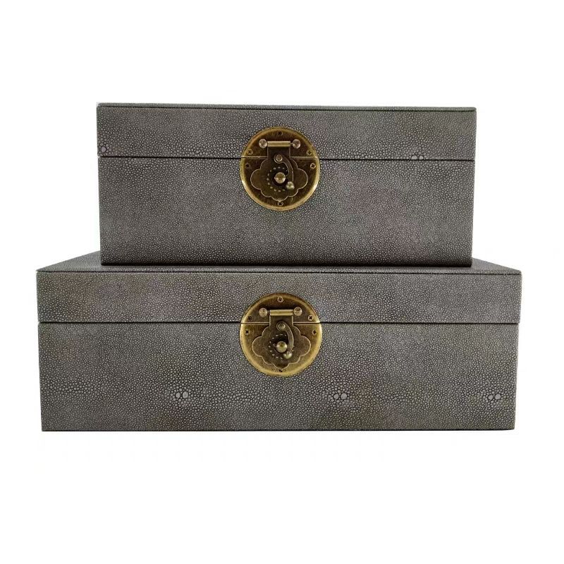 圆牌包装盒锁扣箱包五金配件铁皮金属复古弯钩扣子首饰盒配件批发