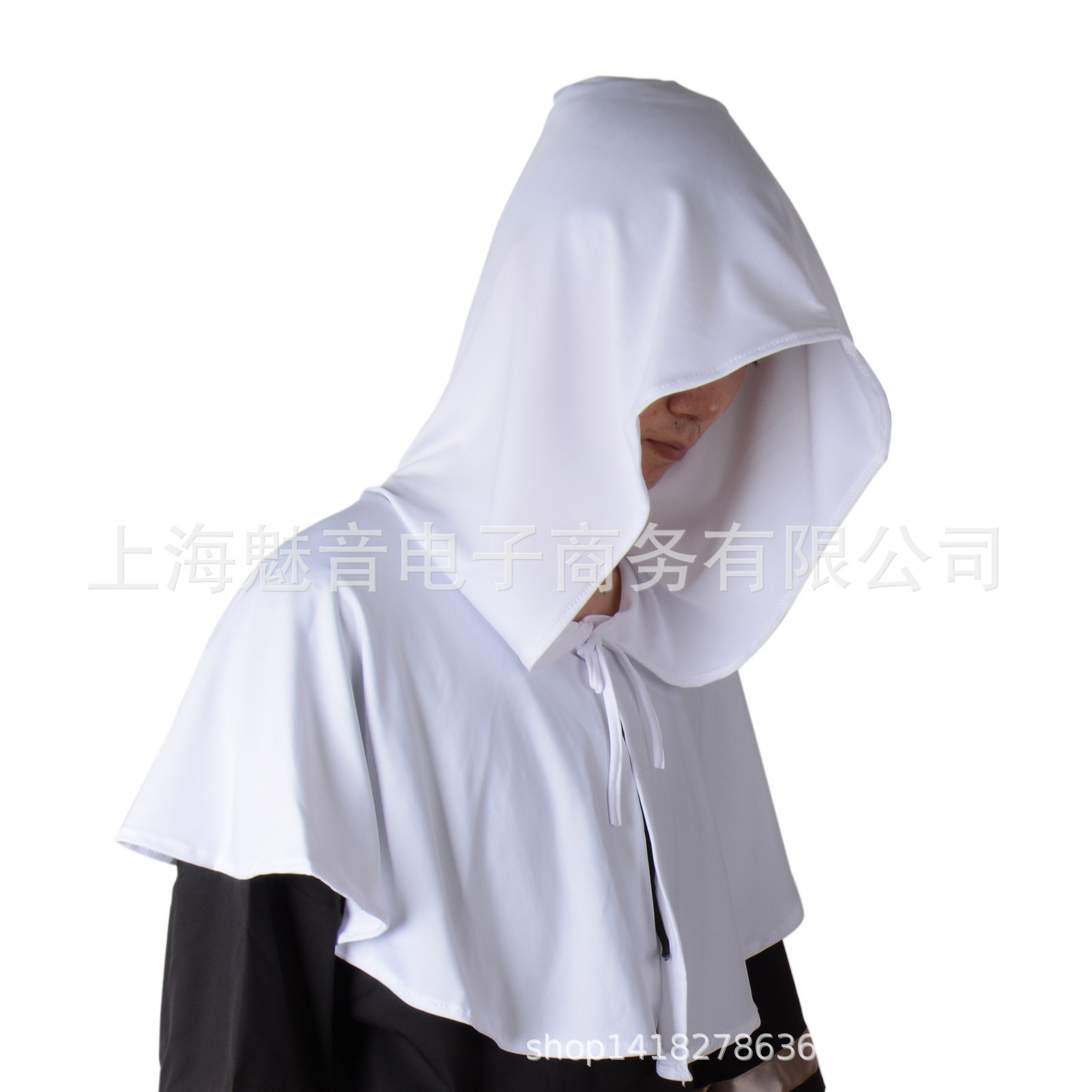 中世纪骑士帽兜 复古死神披风 十字军 刺客忍者 魔术师万圣节服装