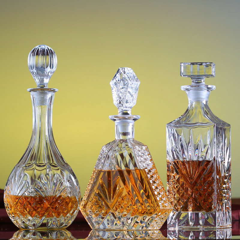 创意玻璃酒瓶红酒瓶威士忌酒具装饰小酒瓶欧式洋酒瓶空酒樽醒酒器