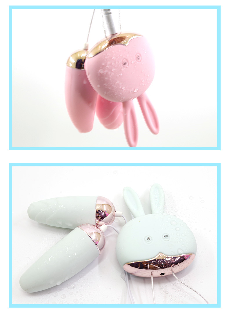 萌兔无线成人用品震动电击跳蛋情趣用品三头挑逗女用跳蛋批发