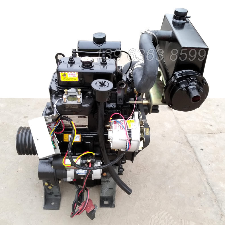 潍坊柴2105cg两缸船用柴油机水冷20千瓦30马力小型船用双缸发动机