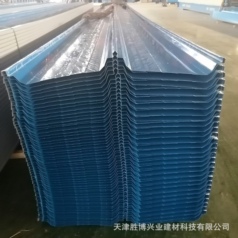 胜博直供54410820型彩钢压型板天津820型直立锁边屋面板彩钢瓦