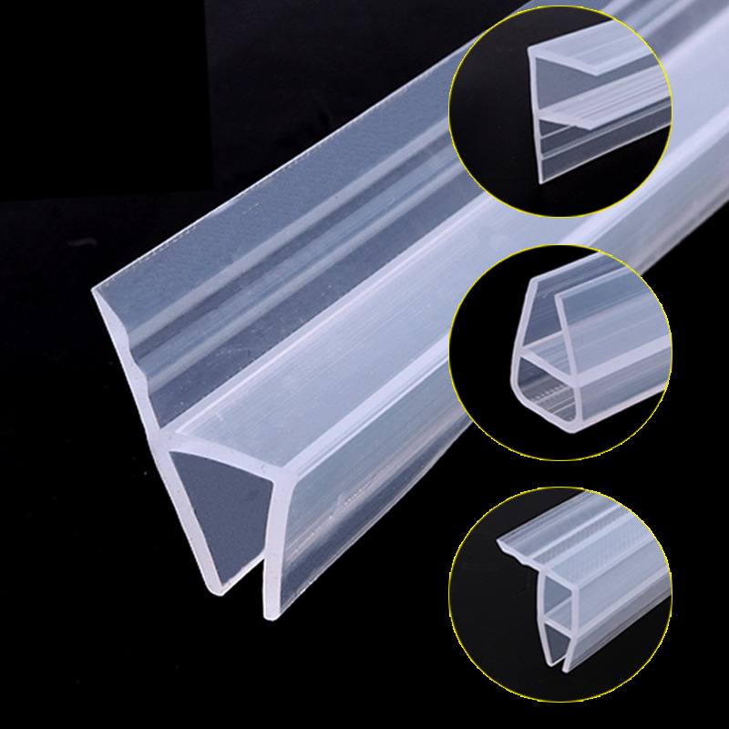 硅胶高透明无框玻璃门密封条 无框阳台密封条 玻璃门缝淋浴房防水