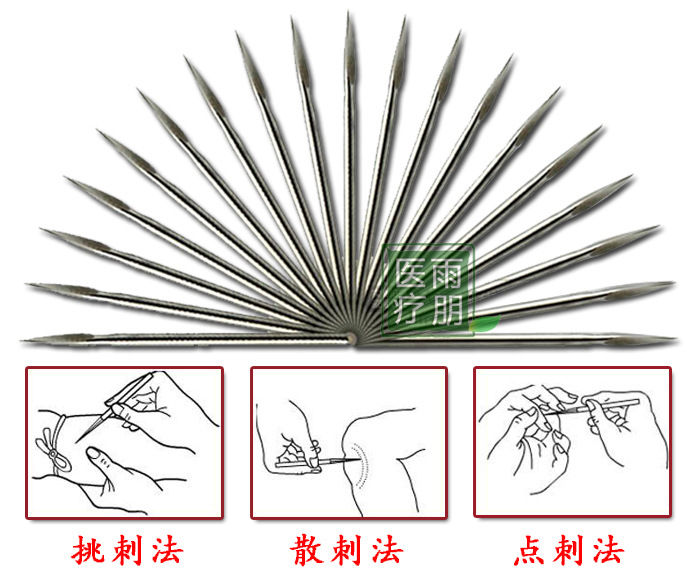 三棱针 大小号一次性使用 刺血针 刺络针 单支包装 拔罐放血针
