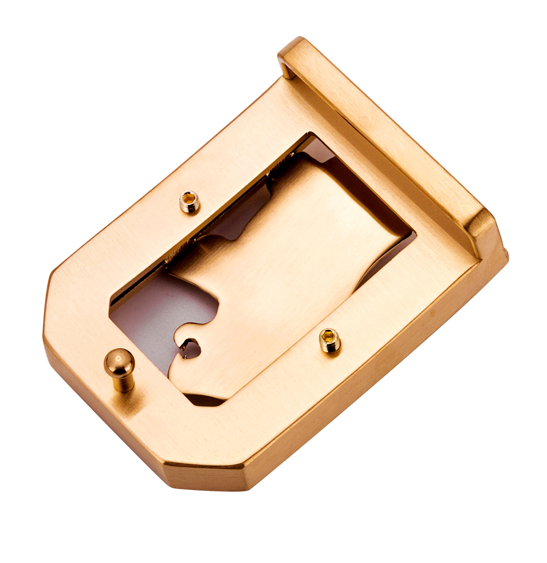 304不锈钢拉丝亮面平滑扣男士皮带扣防过敏耐磨钢扣腰带头3.85cm