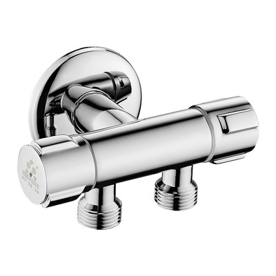 自来水闭阀三角阀全铜冷热家用器阀门加厚自来出双开关嘴邮洗衣机