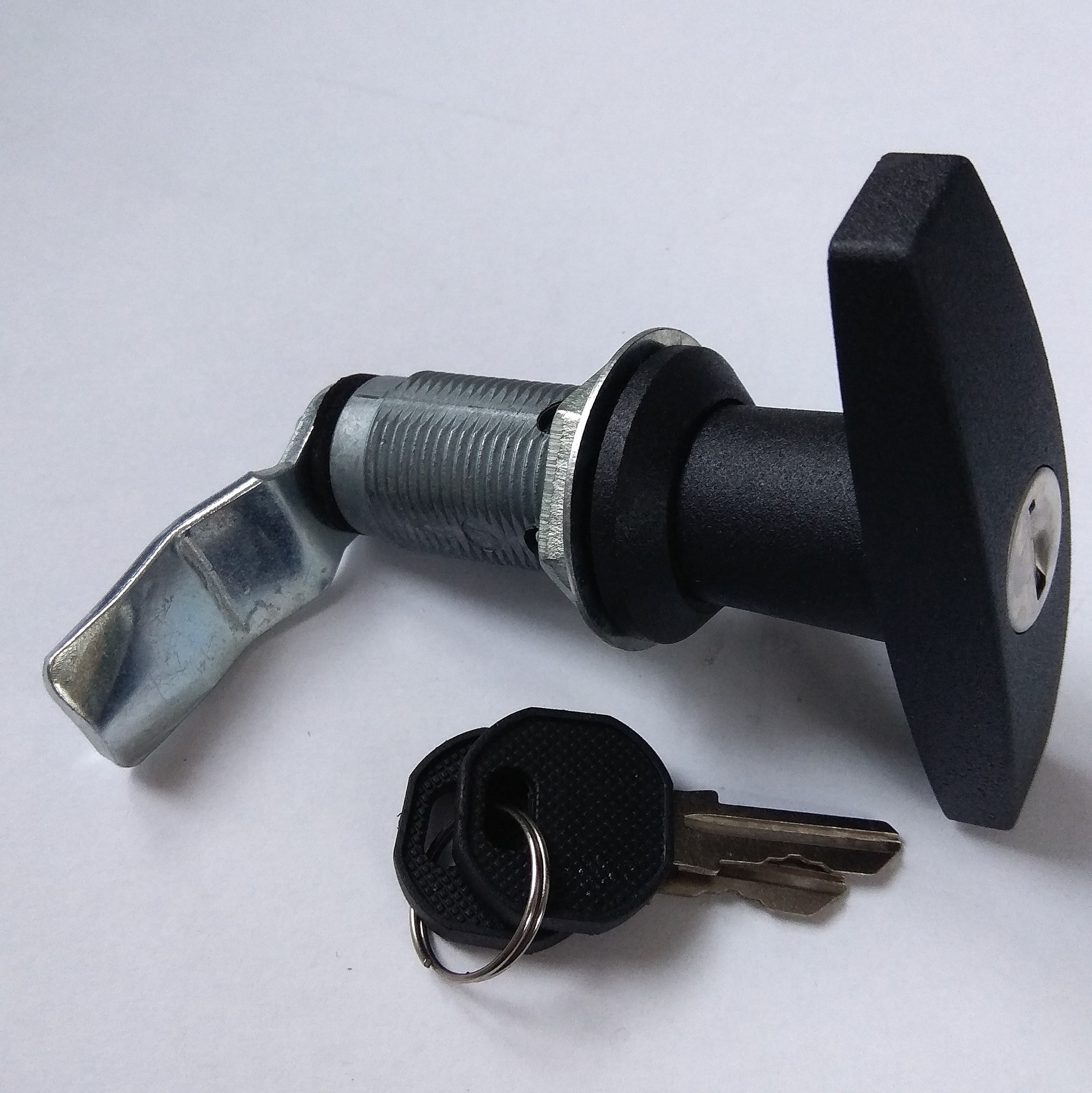 t型手柄压缩收紧圆柱转舌锁ms816-1t锌合金防松拉紧机箱柜把手锁