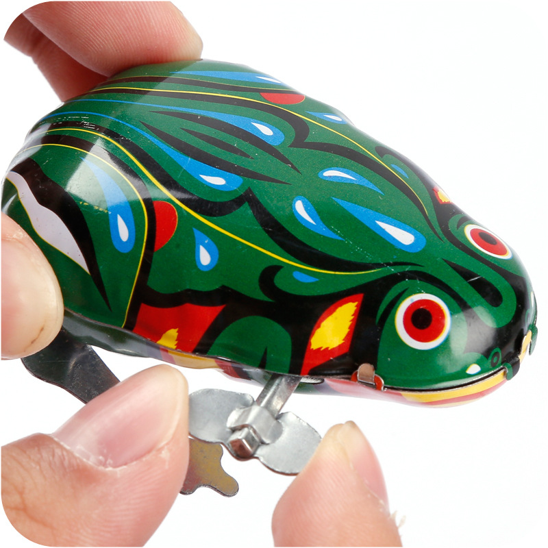 铁皮青蛙 发条玩具上链怀旧儿童上弦小动物跳跳蛙宝宝地推小礼品