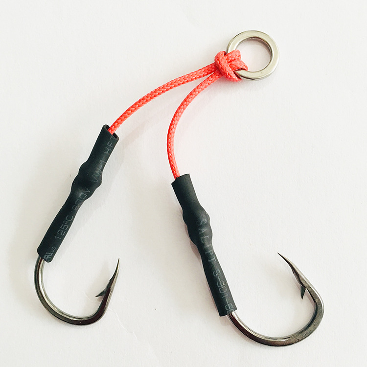 批发路亚绑线双钩恶棍钩大力马鱼钩海钓带鱼铁板路亚钩