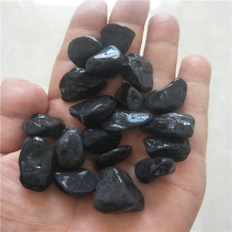 黑色水洗石 黑色石子 黑色鹅卵石 黑色碎石 抛光黑色石头